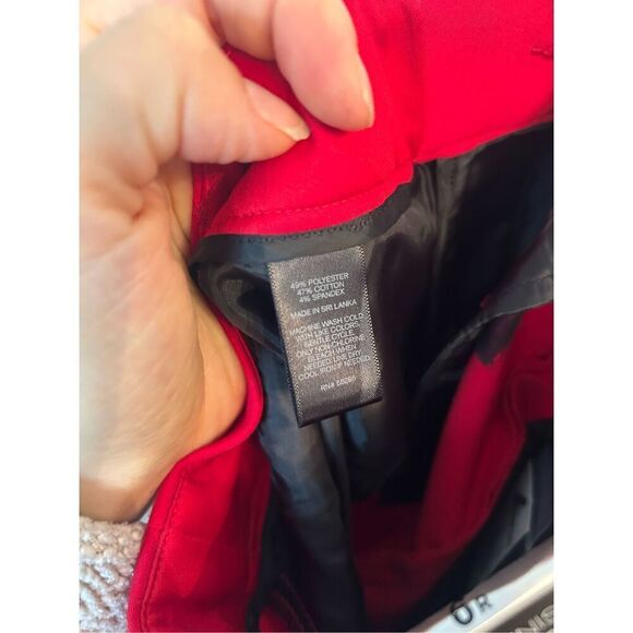 Express red dress pants columnist barley mid rise boot pants size 6R NWT - Picture 5 of 5